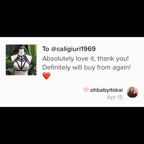 New! Black Halter Strap Cage Bra - Picture 10 of 10